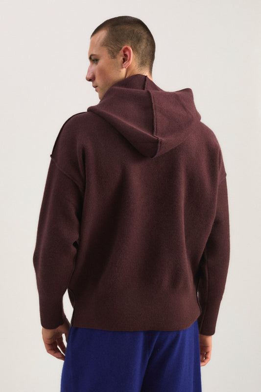 Seku Hoodie in Carob & Ink