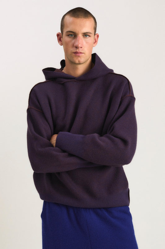 Seku Hoodie in Carob & Ink