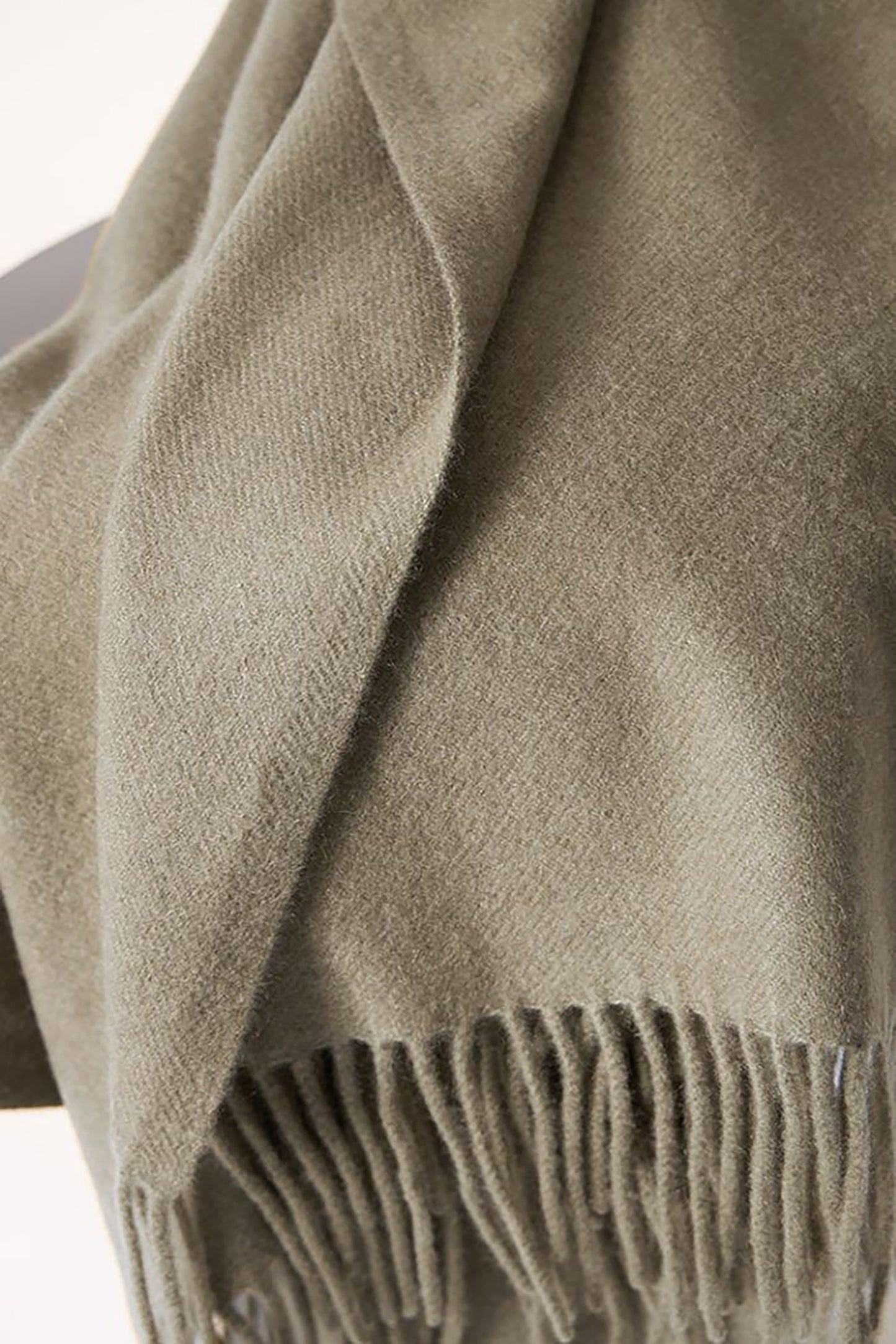 Uno Cashmere Throw In Moss