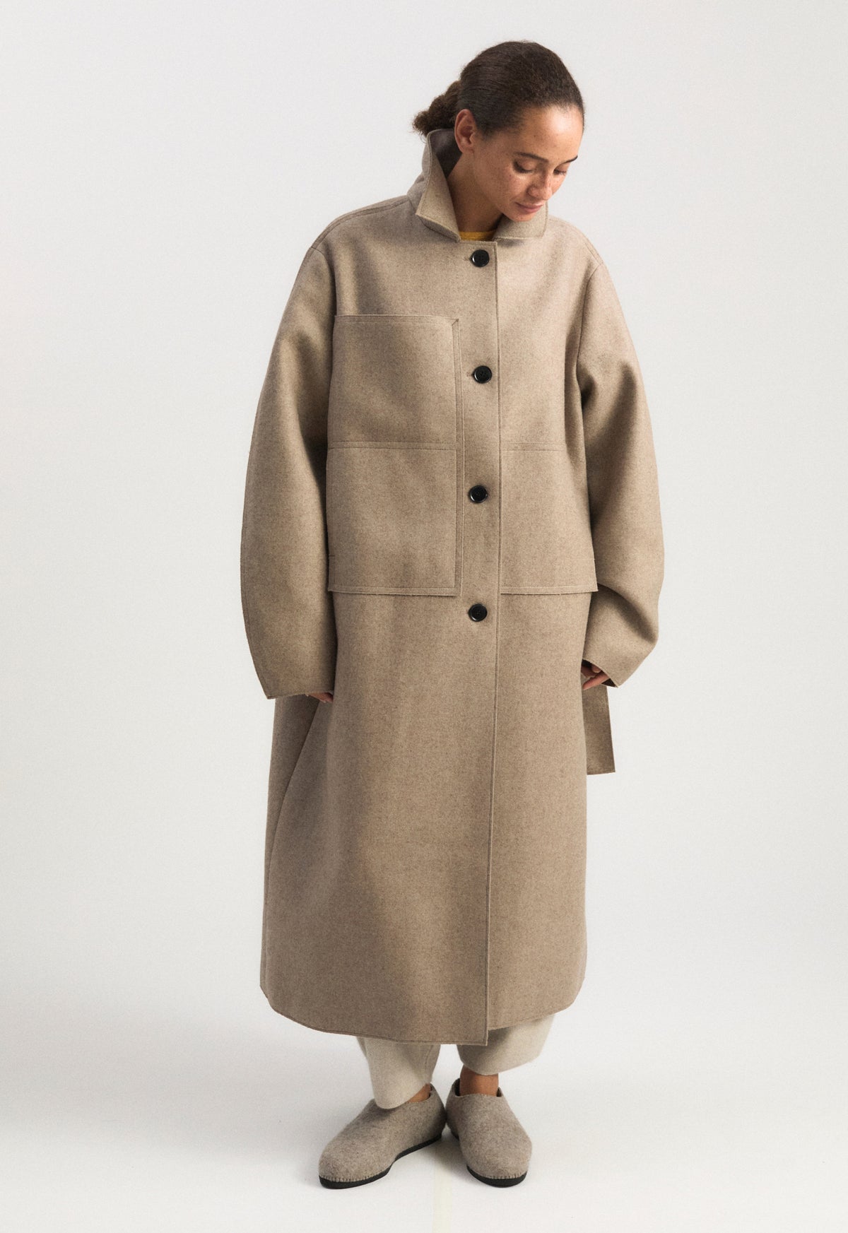 Shield Coat in Taupe