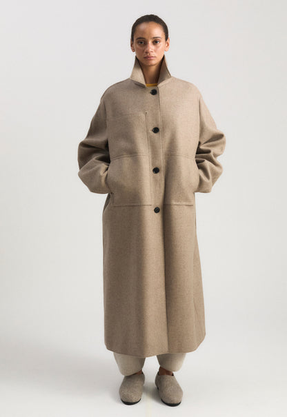 Shield Coat in Taupe