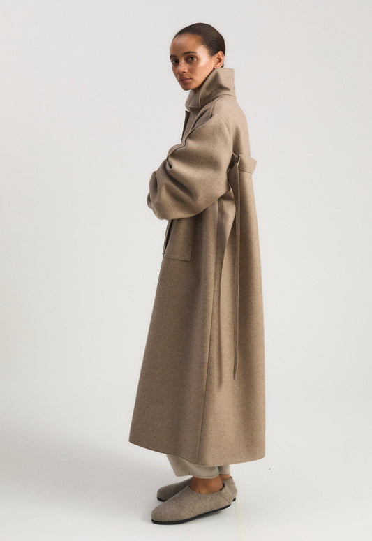 Shield Coat in Taupe