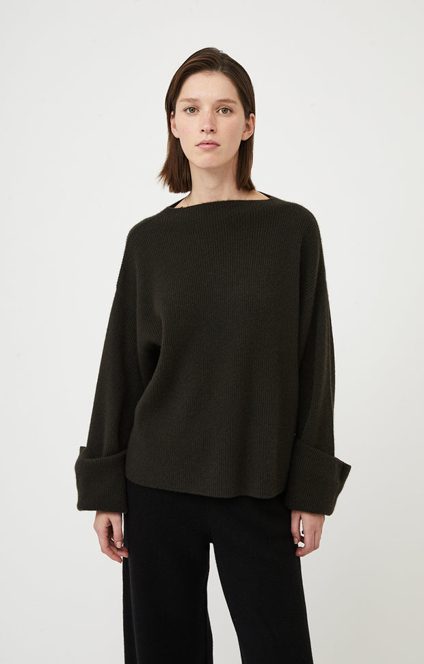 Akoye Cashmere Sweater in Forest