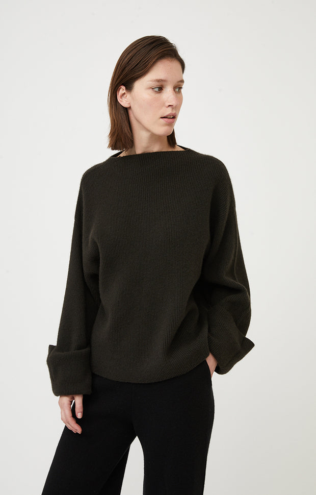Akoye Cashmere Sweater in Forest