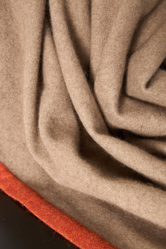 Arteno Throw in Taupe & Fire