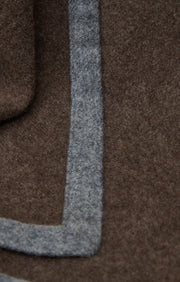 Arte cashmere throw in Stone Brown & Grey
