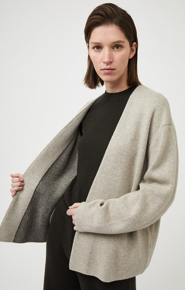 Axomi Cashmere Jacket in Feather & Forest