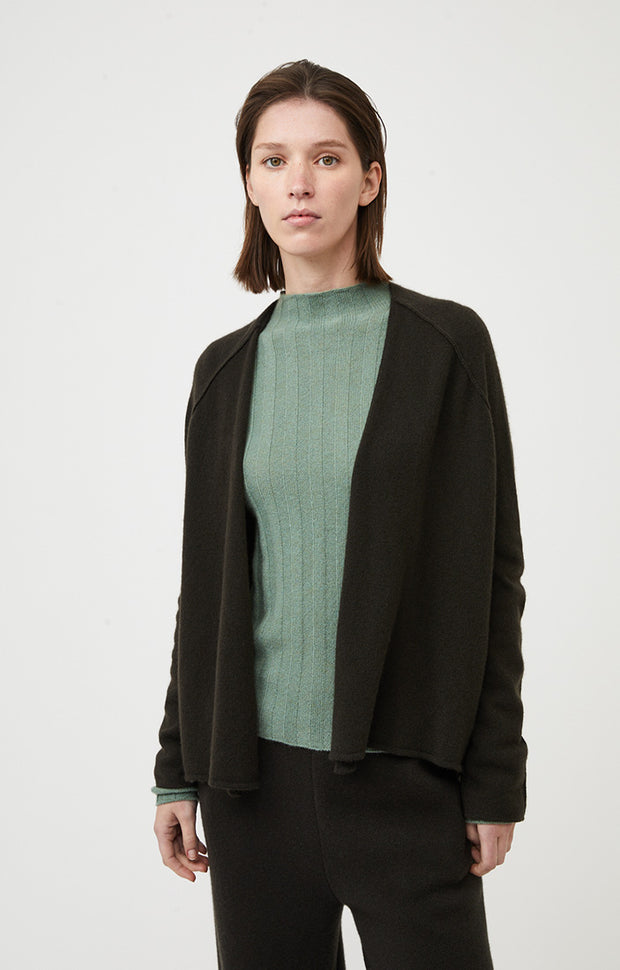 Dolma Cashmere Cardigan in Forest