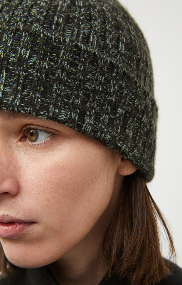 Erme Cashmere Hat in Forest & Sage