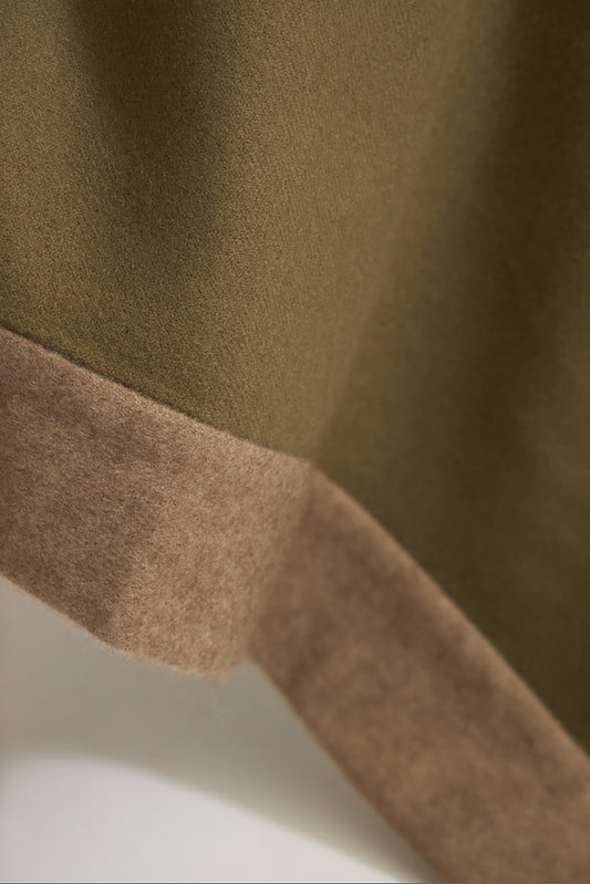 Etra Throw in Moss & Taupe