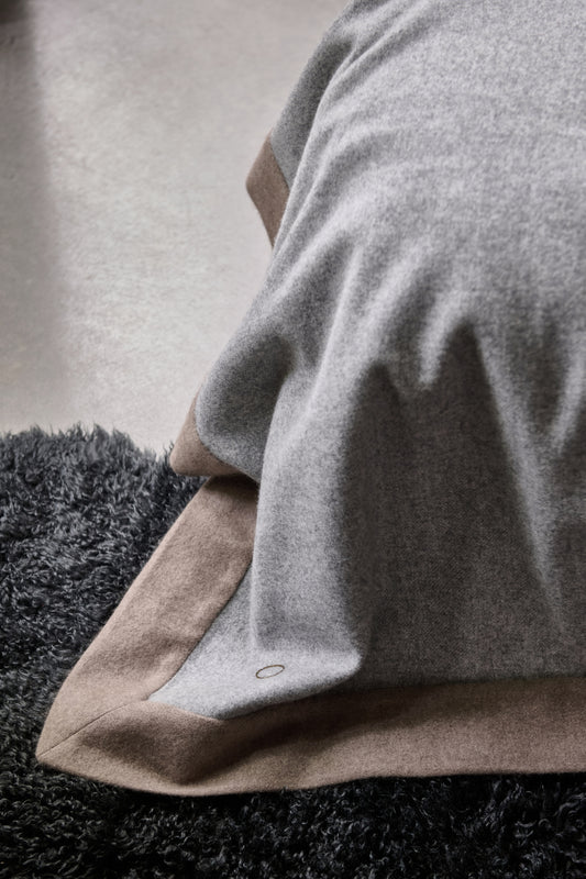 Etra Throw in Soft Grey & Taupe