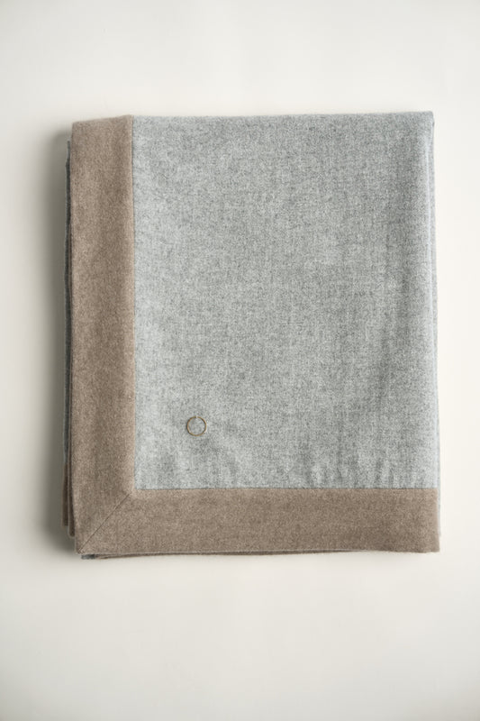 Etra Throw in Soft Grey & Taupe