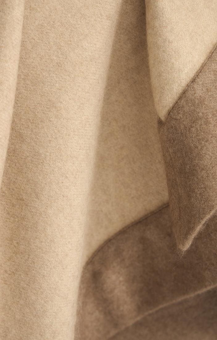 Etra Cashmere Throw In Beige & Taupe