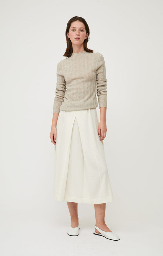 Eyasi Cashmere Skirt in Ivory