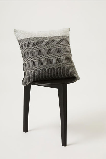 Hesta Cushion Cover in Ivory & Black