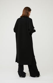 Huran Cashmere Coat in Black