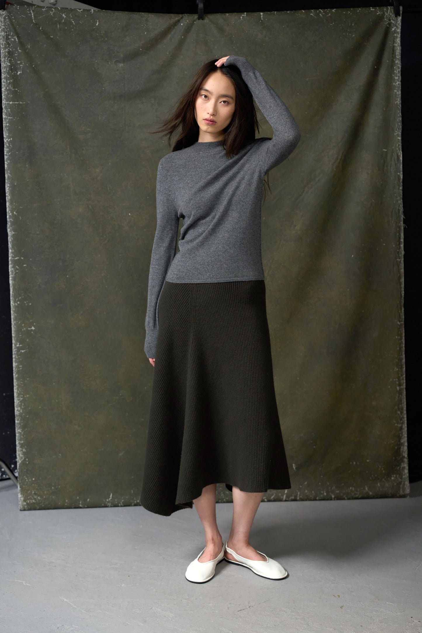 Kee Cashmere Sweater In Slate