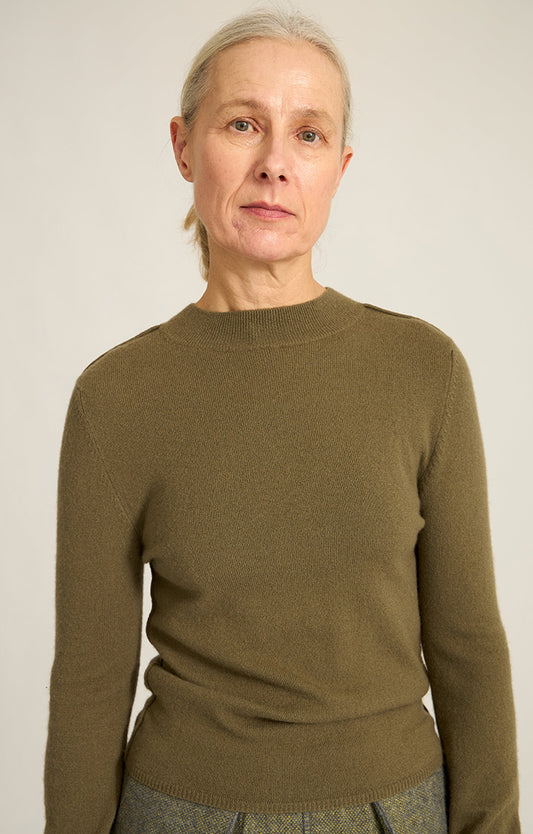 Kee Cashmere Top in Moss