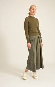 Kee Cashmere Top in Moss