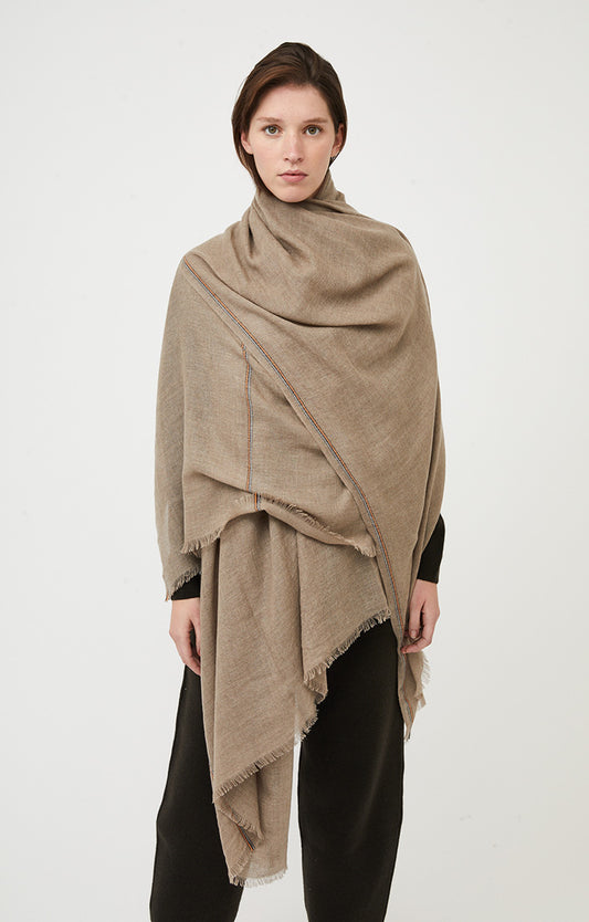 Komo Cashmere Throw in Taupe