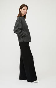 Loro Cashmere Reversible Jacket in Black & Feather