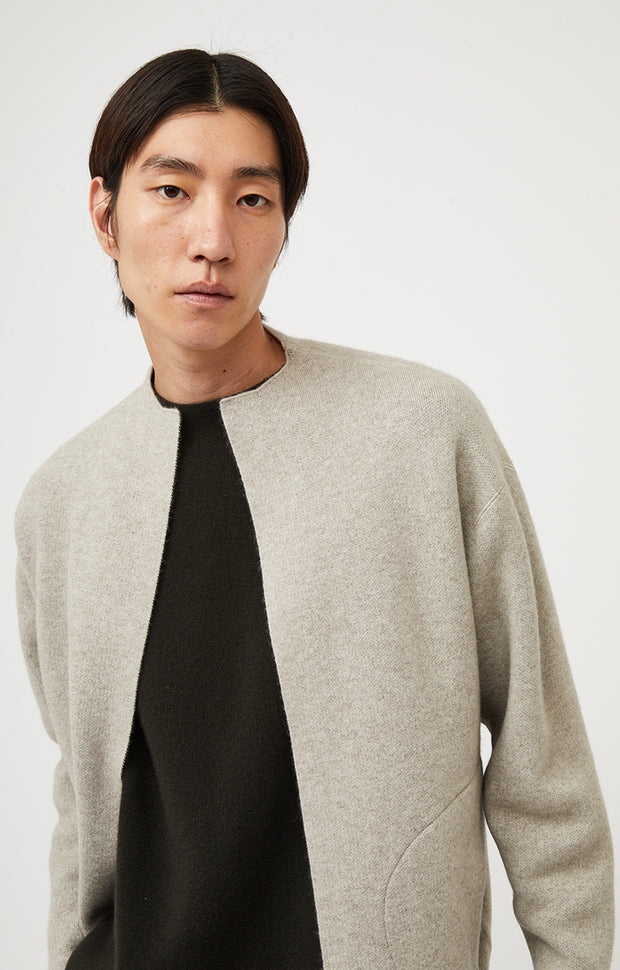 Loro Cashmere Reversible Jacket in Feather & Forest