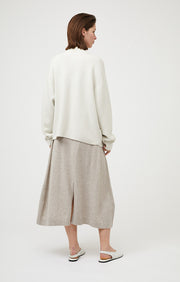 Loro Cashmere Reversible Jacket in Ivory & Feather