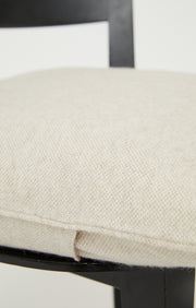Manda Cashmere Cushion Cover in Feather & Ivory