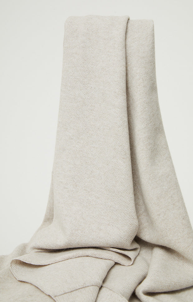 Manda Cashmere Throw in Feather & Ivory