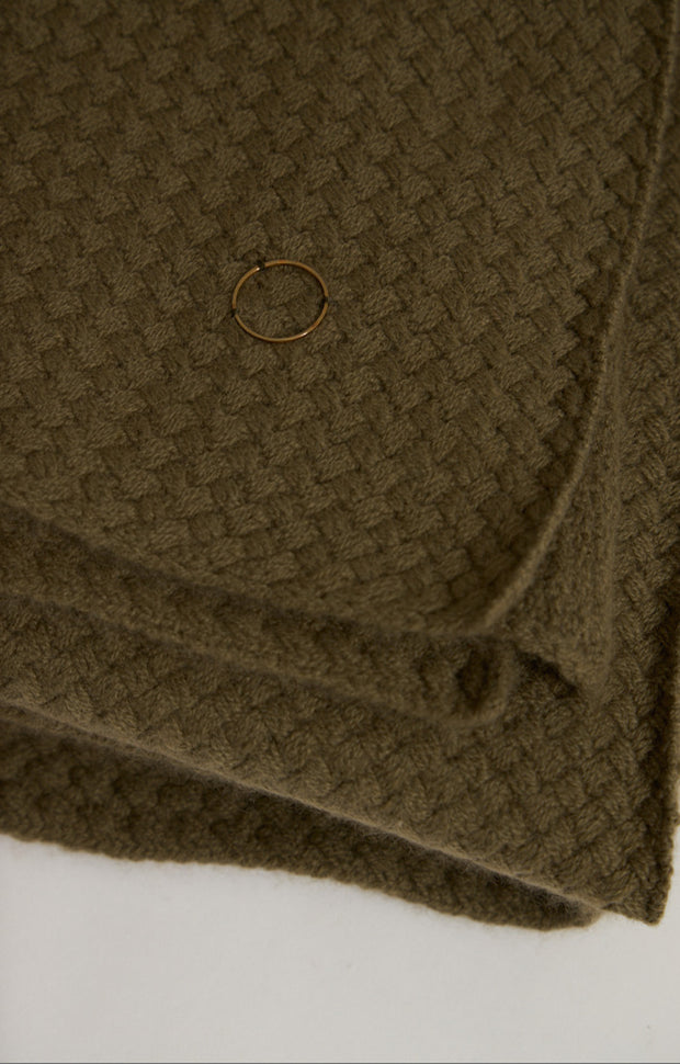 Maple Cashmere Bedspread in Moss