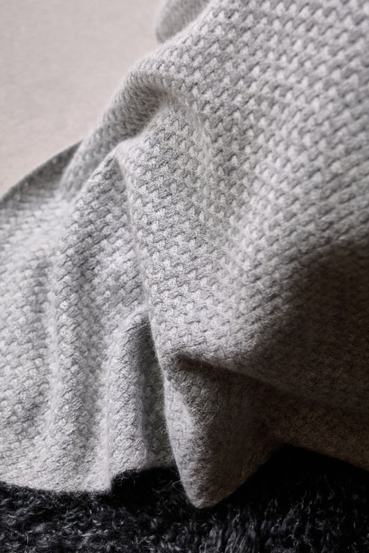 Maple Throw in Soft Grey