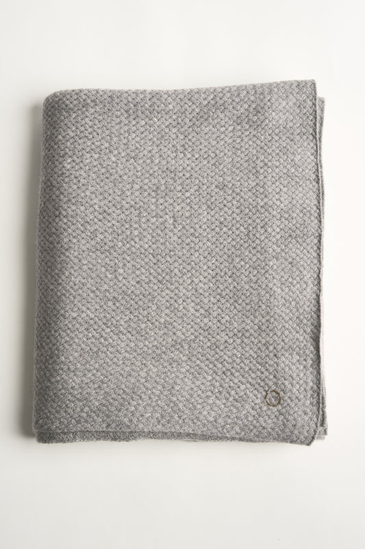 Maple Throw in Soft Grey