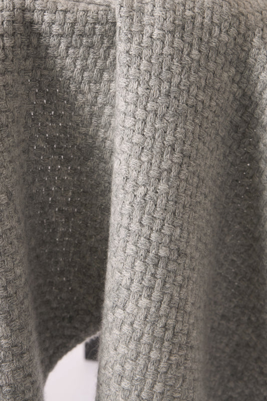 Maple Throw in Soft Grey