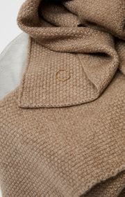 Oak Cashmere Throw in Taupe