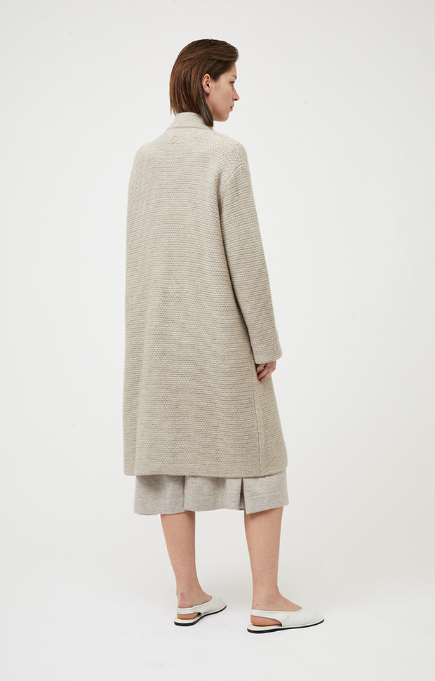 Oulou Cashmere Coat in Feather