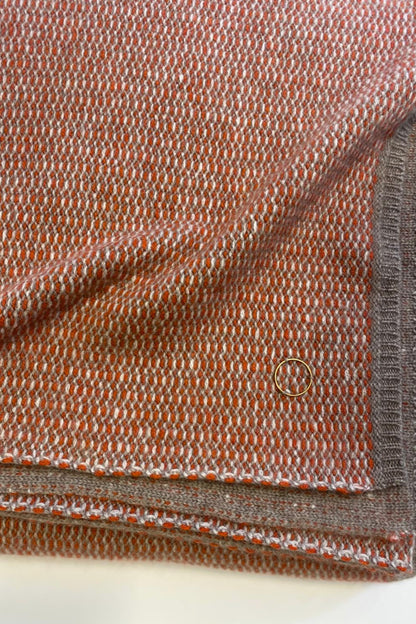 Quadro Throw in Fire & Taupe