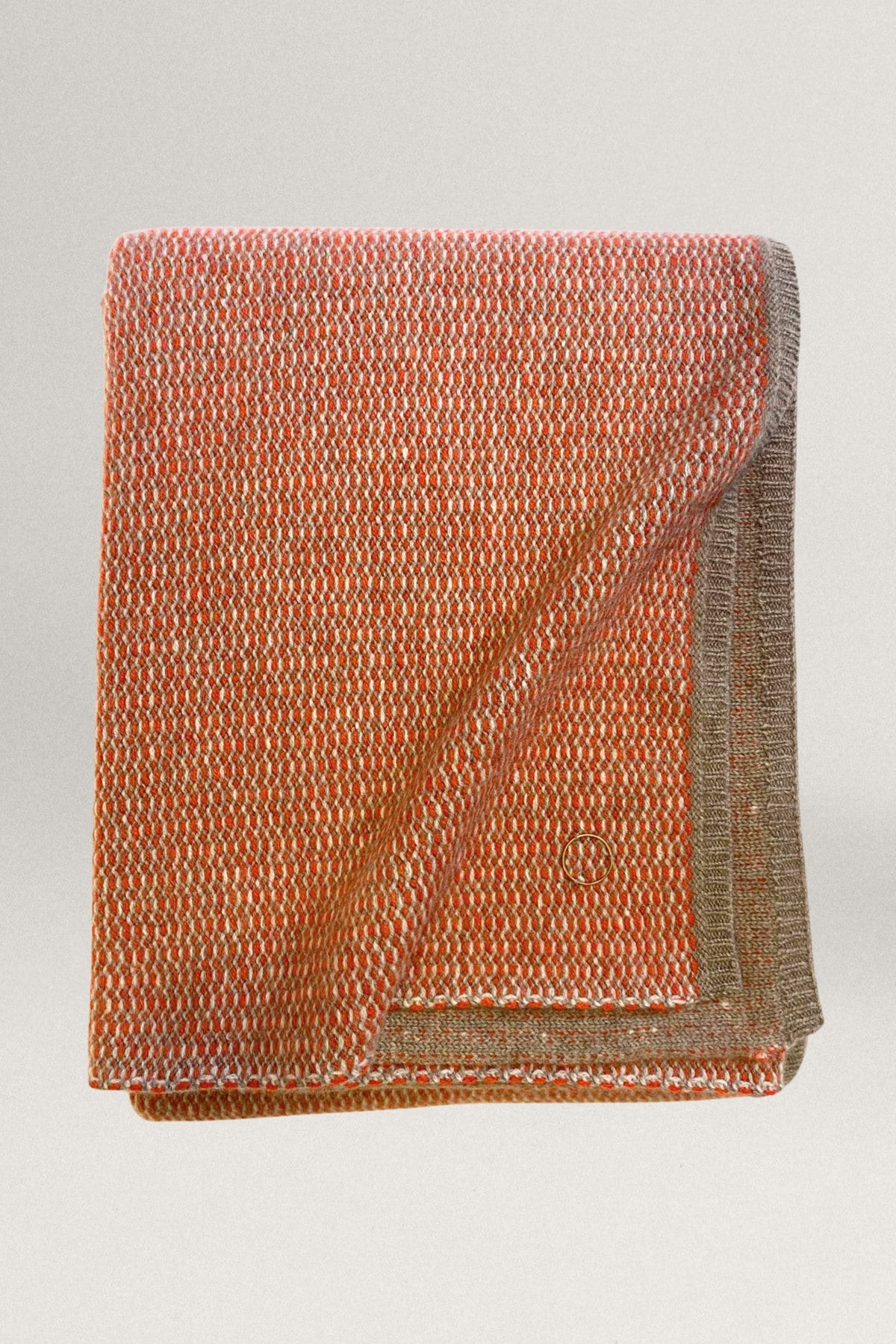 Quadro Throw in Fire & Taupe
