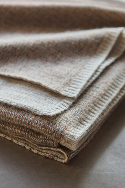 Quadro Throw in Beige, Nutmeg & Slate