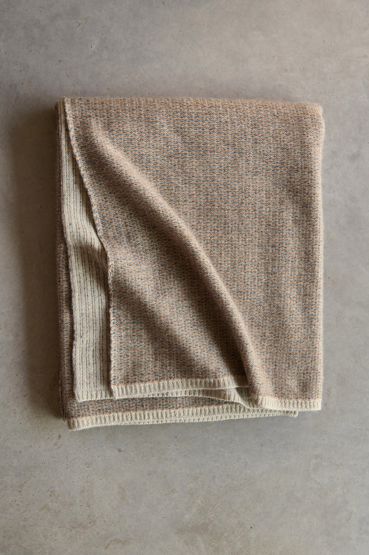 Quadro Throw in Nutmeg & Slate