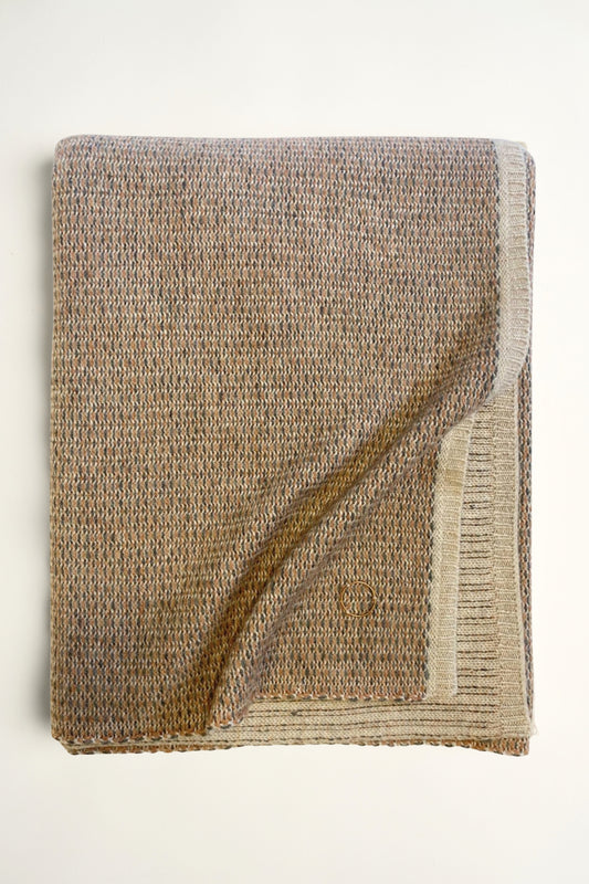 Quadro Throw in Nutmeg & Slate