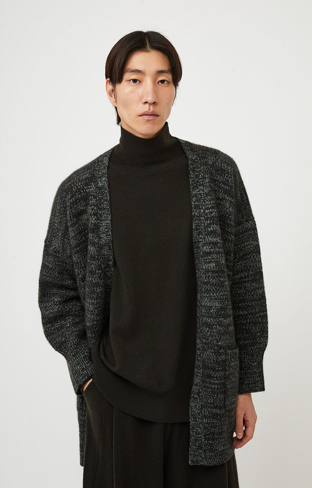 Sayan Cashmere Cardigan in Forest & Sage