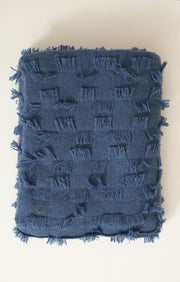Seren Cashmere Bedspread in Blue