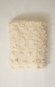 Seren Cashmere Bedspread in Ivory