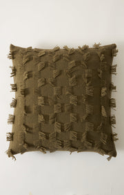 Seren Cashmere Cushion Cover in Moss