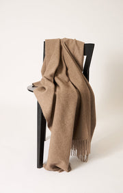 Uno Cashmere Throw in Taupe
