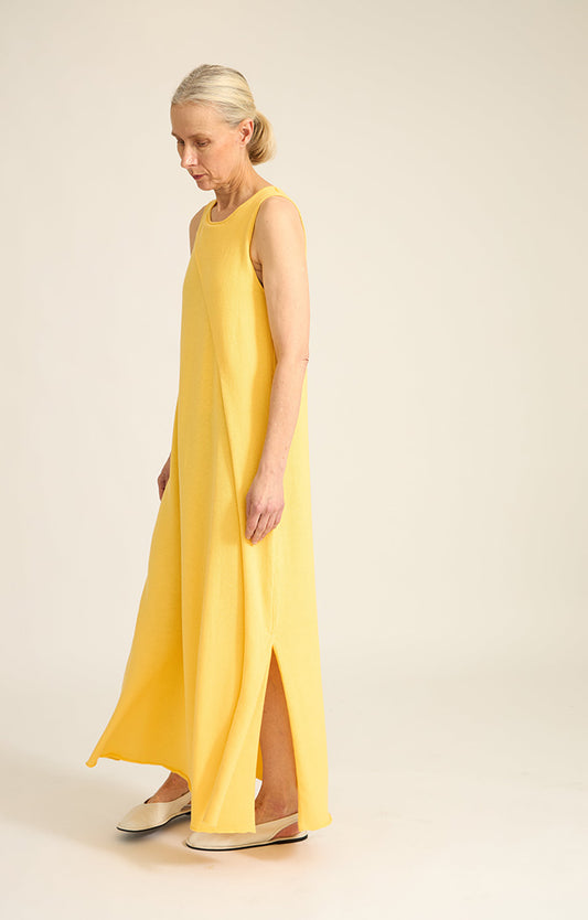 Vanda Cotton Dress in Lemon