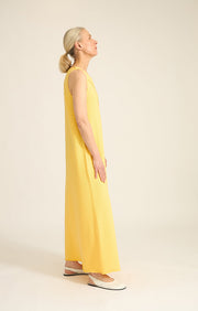 Vanda Cotton Dress in Lemon