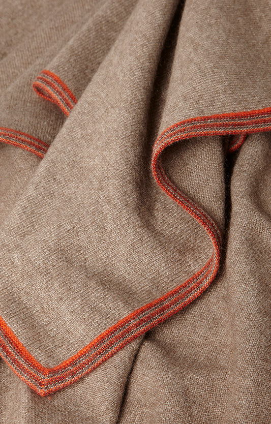 Toscani Cashmere Throw in Taupe