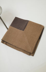 Etra King Size Cashmere Bedspread in Aubergine & Taupe