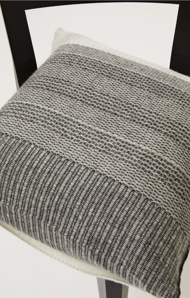 Hesta Cashmere Cushion cover in Ivory & Black